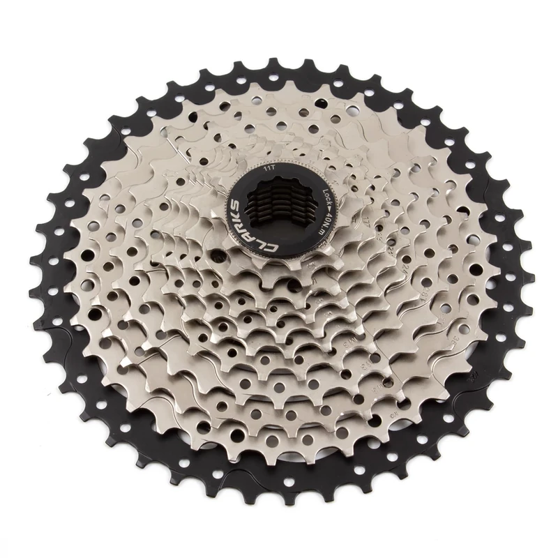 Clarks Cycle Systems C-11SC Nickle Plated 11 Speed Cassette, Silver/Black, 11-42T, Compatible with Shimano MTB, Road & Hybrid Bikes 11 Speed Gear Systems
