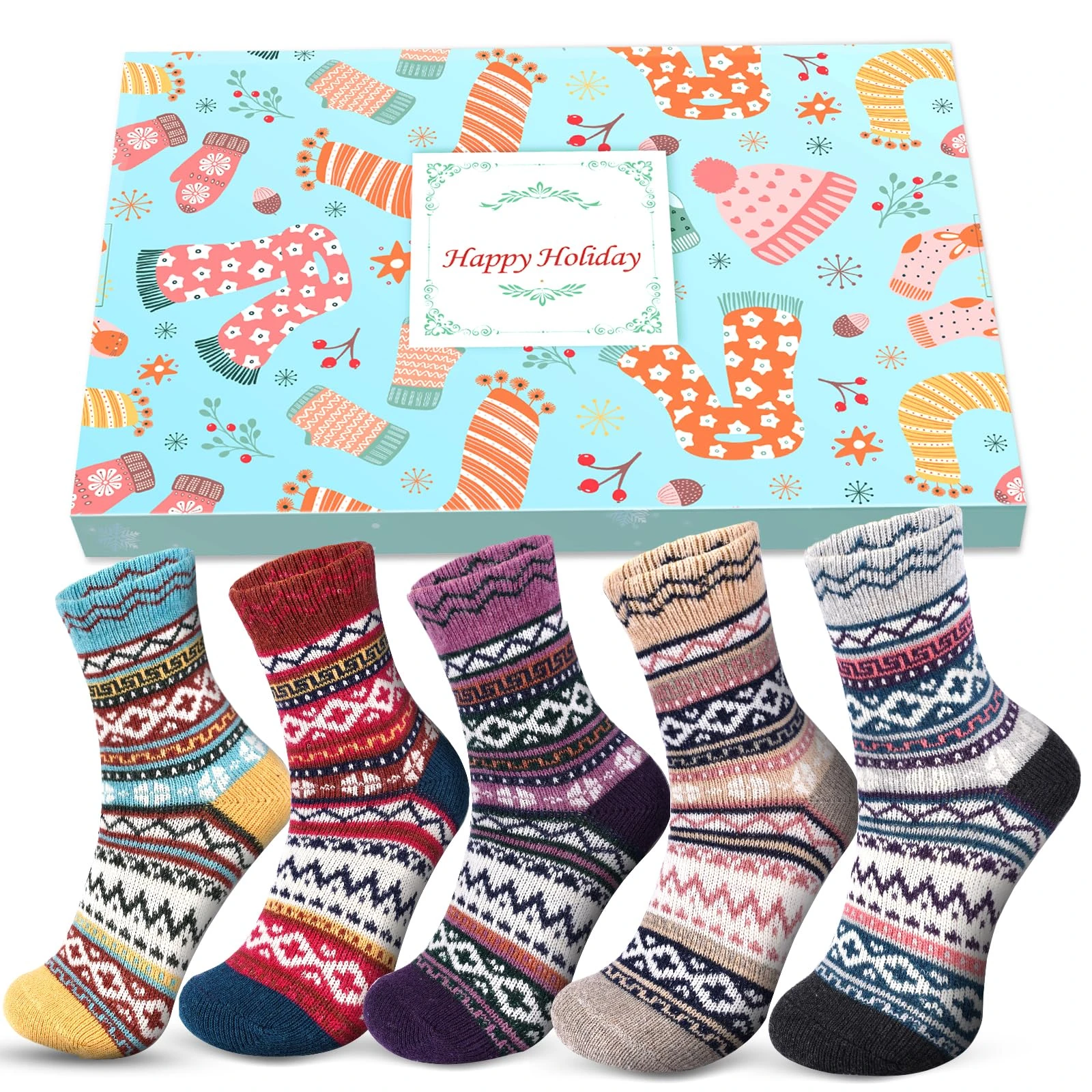 Christmas Gifts for Women Ladies Socks: Womens Socks 4-7 Thermal Winter Warm Sock, Grandma Christmas Gifts for Mum Her Presents for Women Wife Teenage Girls Sister Ladies Gift Stocking Fillers Women