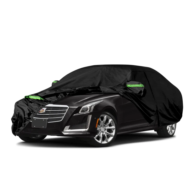 Waterproof Car Cover Replace for Cadillac CTS/CTS-V 2003-2019, 210T All Weather Car Covers with Zipper Door for Snow Rain Dust Hail Protection