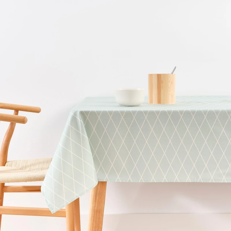 BELUM | Stain Resistant Rectangular Oilcloth Tablecloth | Various Sizes | Kitchen Table (Green, 250 x 180)