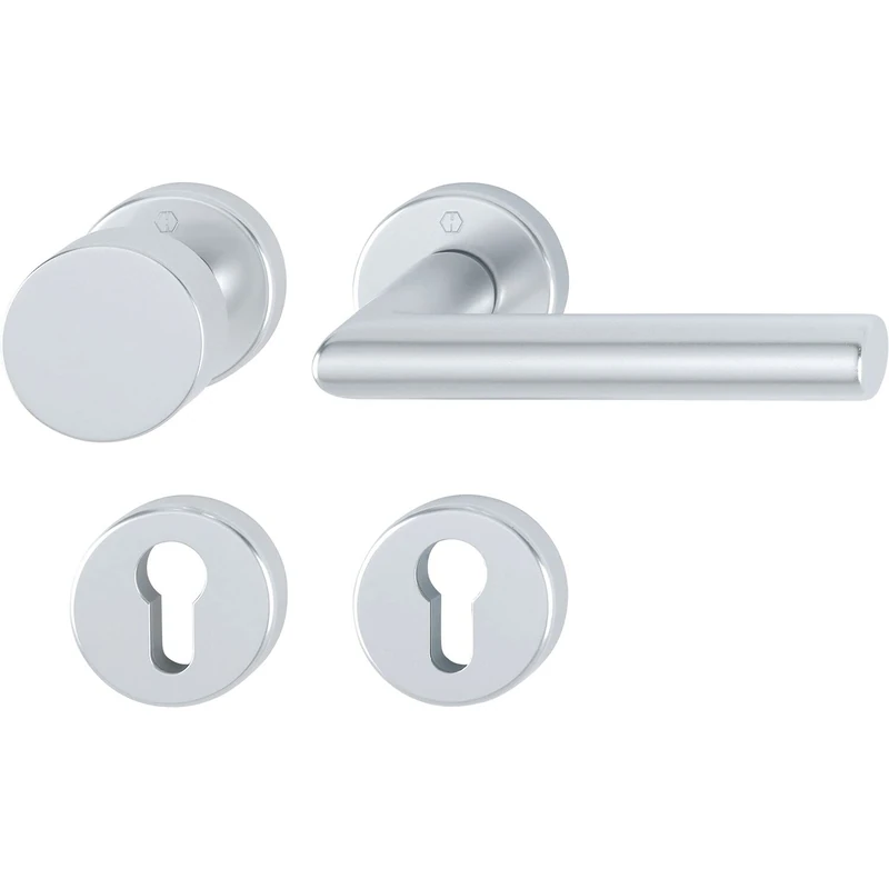 HOPPE Stockholm 2811464 Change Fitting on Rosette, Aluminium Silver Anodised