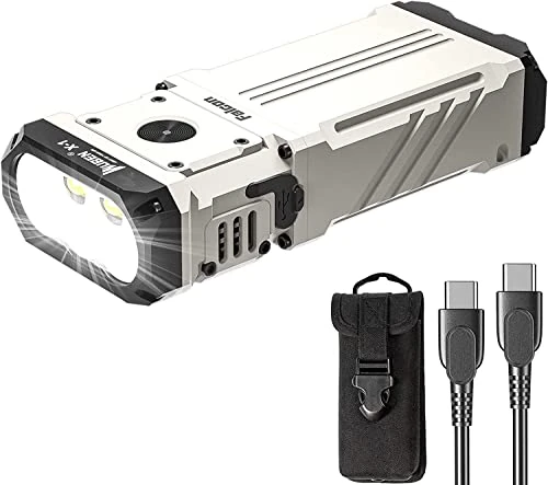 WUBEN X1 LED Torch 12000 Lumens, Extremely Bright Torch Type C Rechargeable EDC Torch, 3 XHP 70.2 6000 K with Holster, 7 Light Modes Cooling, for Hunting, Hiking, Exploring, Campin Emergency