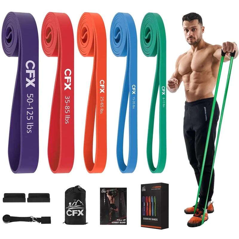 CFX Resistance Bands - Pull Up Assistance, Workout & Stretch for Gym