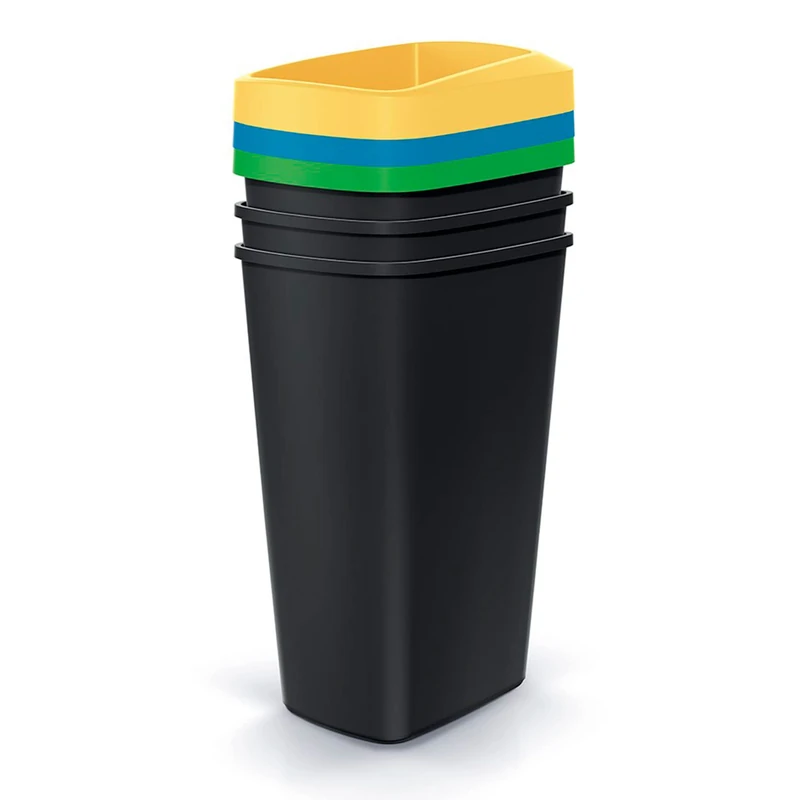 KEDEN Set of 3 Recycling Bins 45L Each