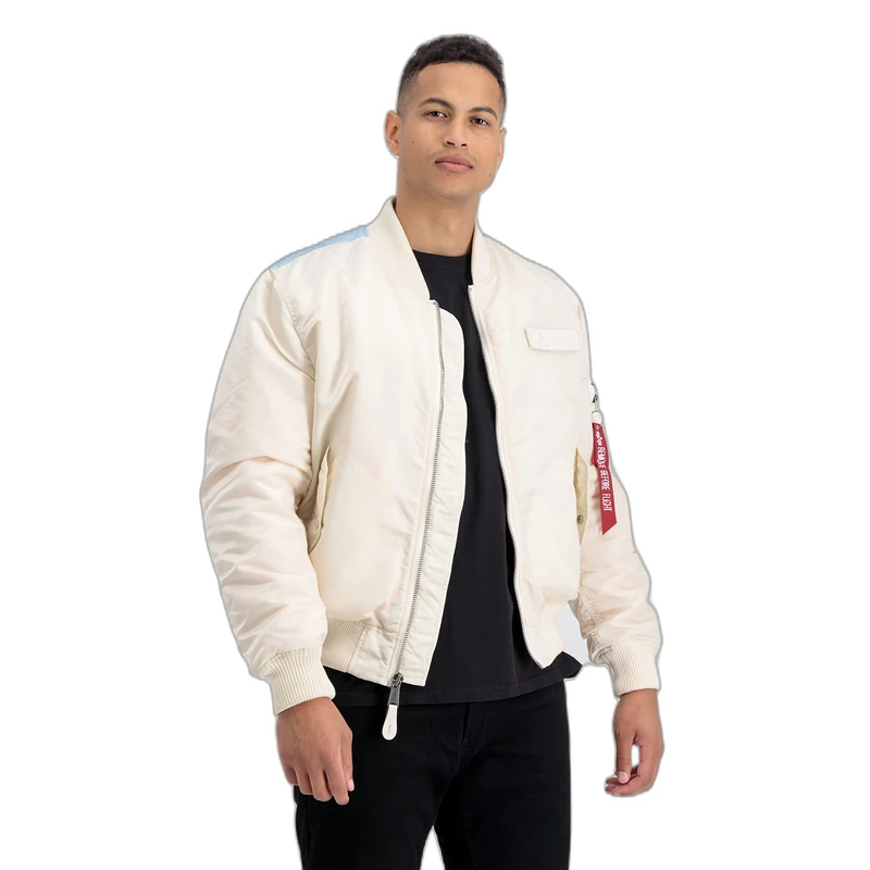 ALPHA INDUSTRIES MA-1 VF Fighter Squadron Jacket, Jet Stream White, M Unisex Adult, Jet Stream White, M