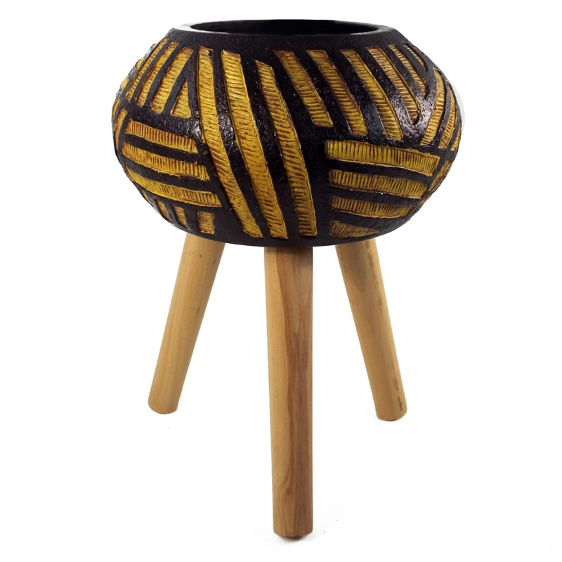 Leaf 45cm Bali Oval Fibreglass Planter - Large Plant Pot