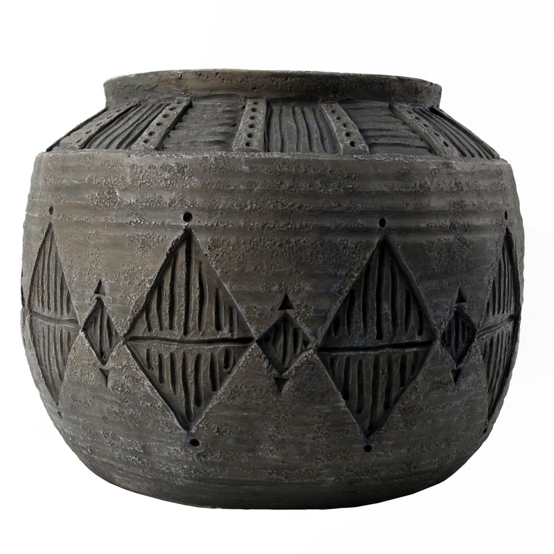 Leaf Large Planters Plant Pots, Fibreglass, 26cm Gliese Diamond
