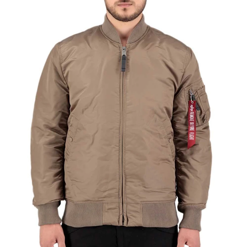 Alpha Industries Men's MA-1 VF 59 Long Bomber Jacket, Taupe, XS