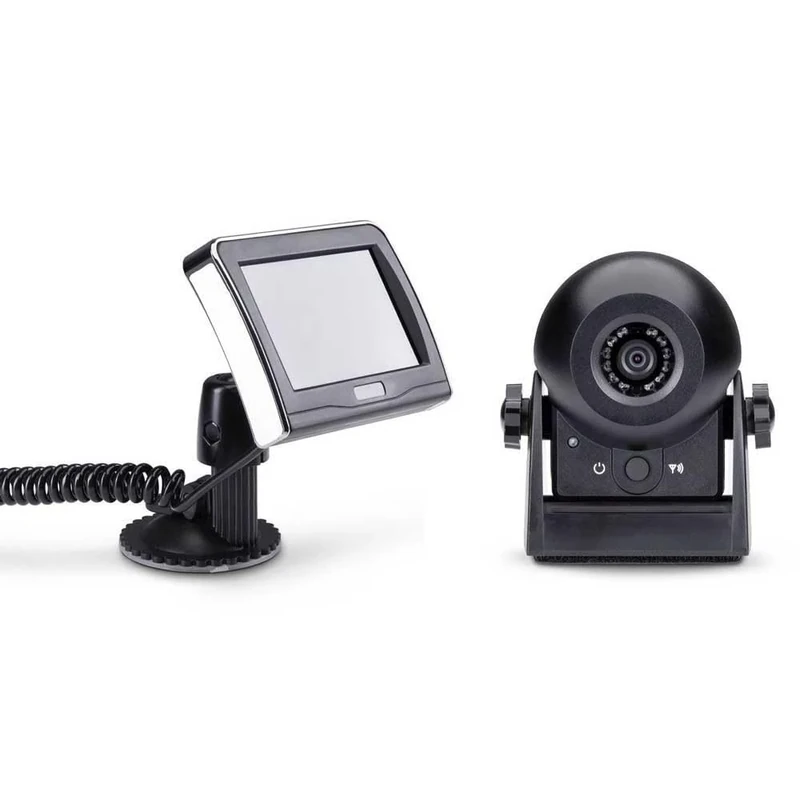 Midland - Wireless Reversing Camera for Car, Caravan & Other Vehicles - Reverse Camera with 120° Viewing Angle, IR LED, Easy Installation Without Drilling, Monitor Included - Camper Van Accessories