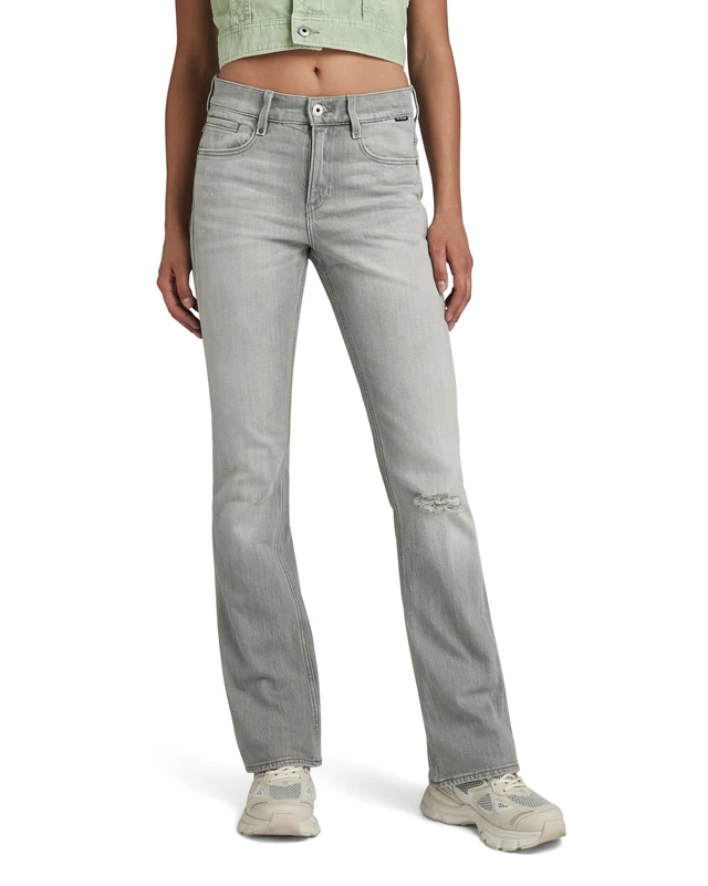 G-Star Women's Noxer Bootcut Jeans, Grey (sun faded ripped skyrocket D21437-D324-D901), 28W / 30L