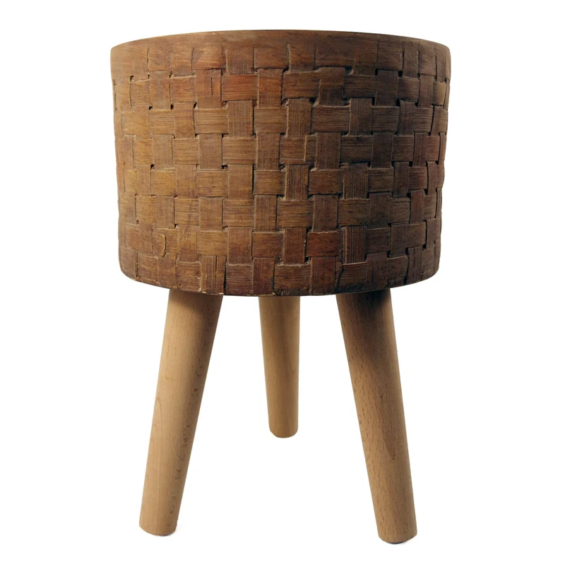 Leaf Large Planters Plant Pots, 36cm Woven fibreglass Composite