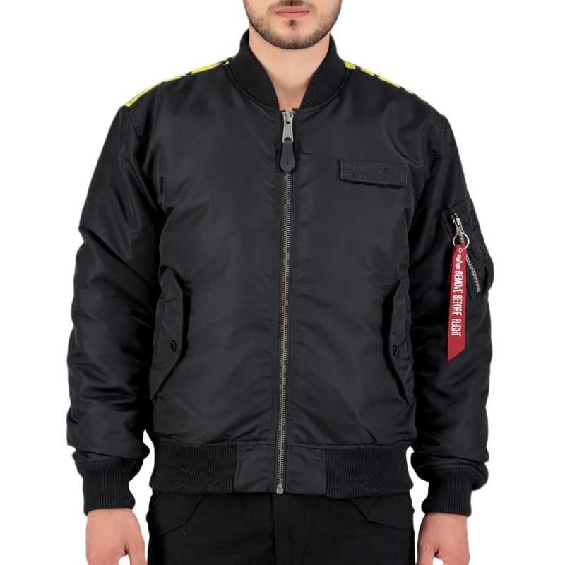 Alpha Industries MA-1 VF Fighter Squadron Bomber Jacket for Men Black