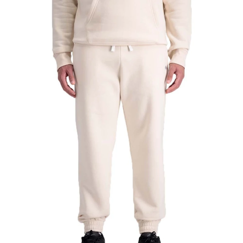 Alpha Industries Men's Unisex EMB Jogger Sweatpants, Jet Stream White, XS