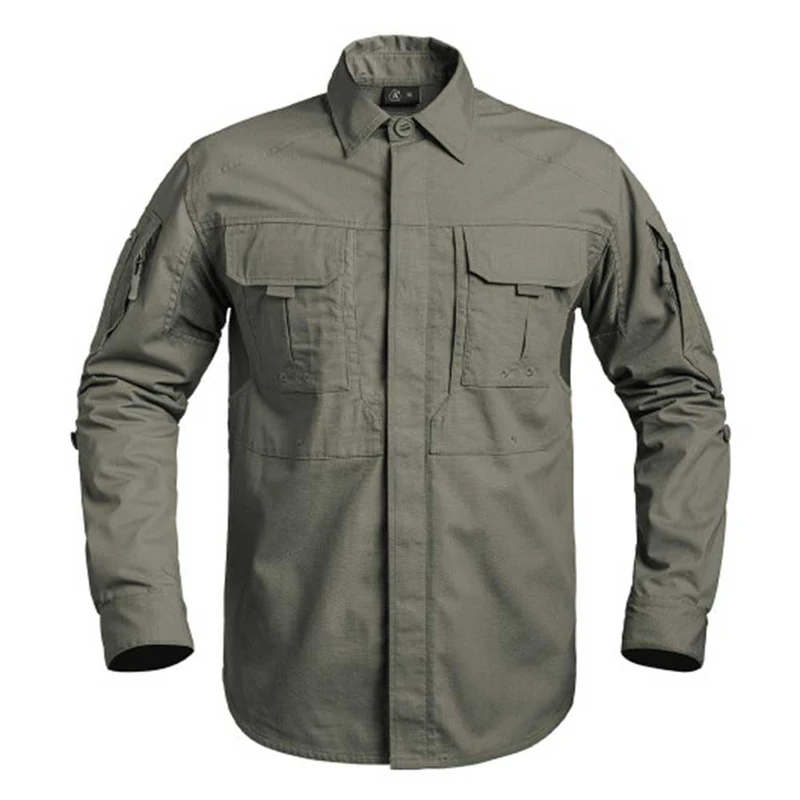 A10 Equipment Fighter Range Dress Shirt, Green Olive, 3XL - Image 1