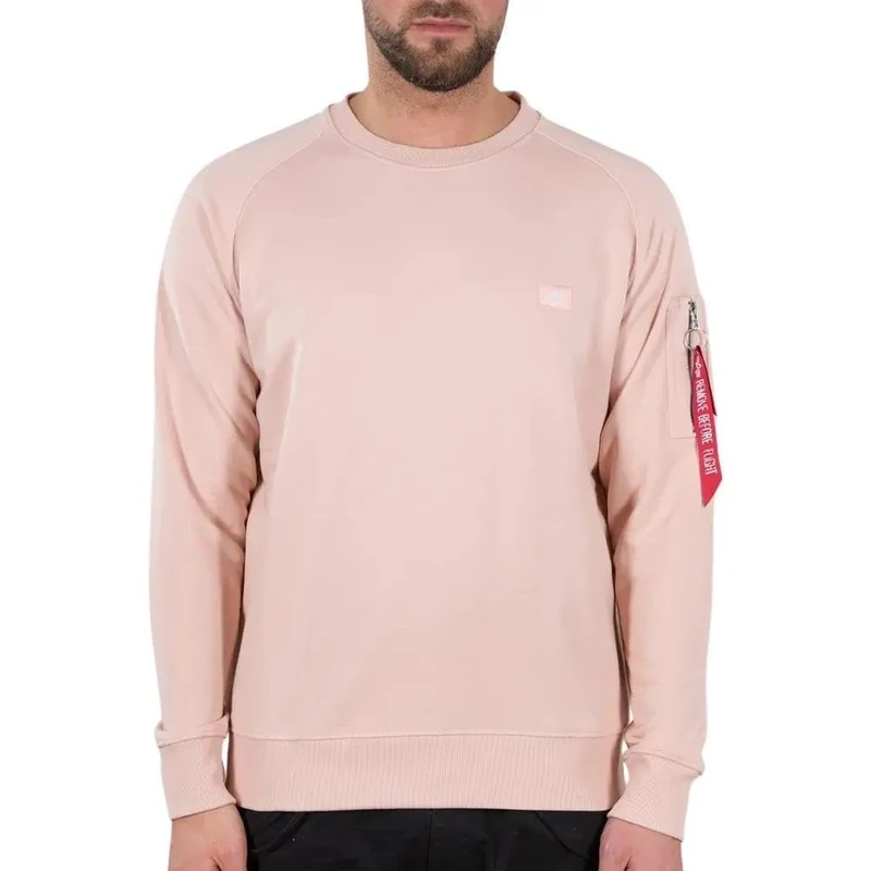 ALPHA INDUSTRIES X-Fit Sweat Jacket, Pale Peach, XS