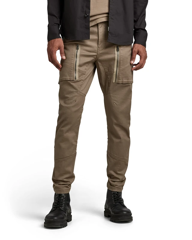 G-Star Men's Zip Pocket 3D Skinny Cargo Pants, Brown (deep walnut D21975-C105-B743), 28W / 32L
