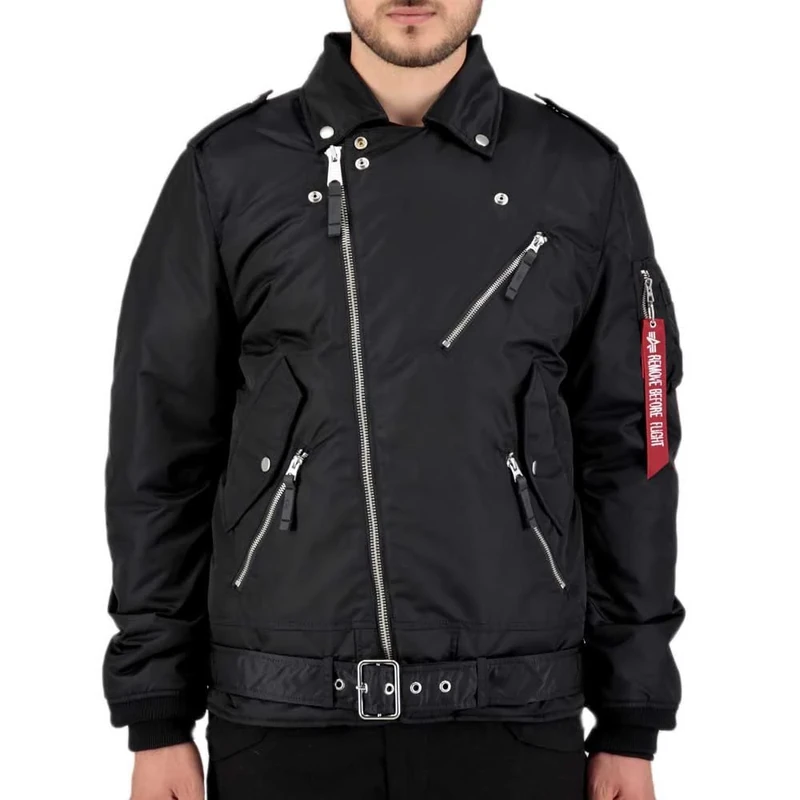 Alpha Industries Men's Outlaw Bomber Jacket, Black, L