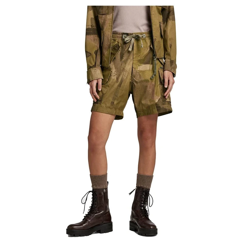 G-Star Women's Cargo Shorts, Multicolour (safari watercolor camo D22899-D386-D940), 28