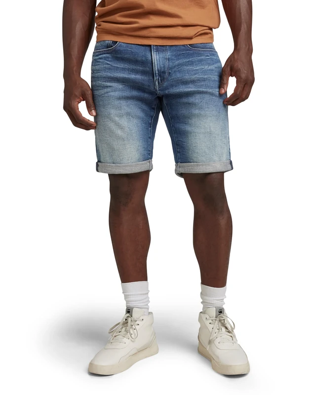 G-Star Men's 3301 Slim Shorts, Blue (faded clear sky D17418-C051-C283), 36