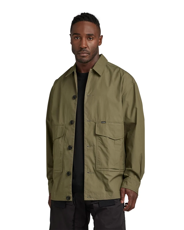 G-Star Men's Worker Oversized Overshirt, Green (shadow olive D22924-A790-B230), S