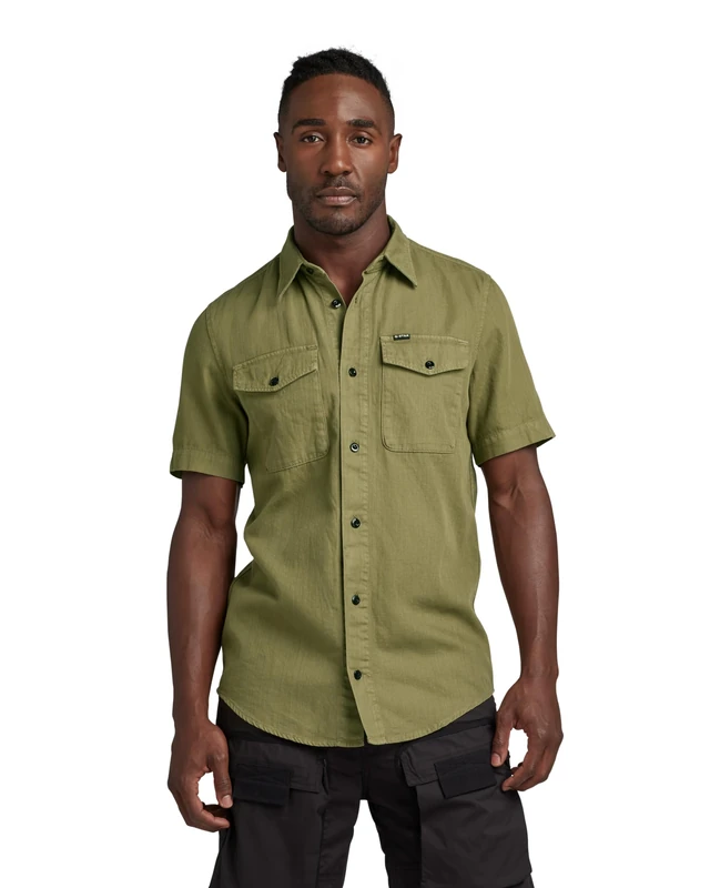G-Star Men's Marine Slim Shirt , Green (smoke olive gd D19751-7647-D855), XXL