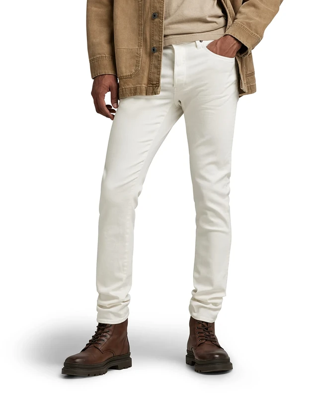 G-Star Men's 3301 Slim Fit Jeans, White (white gd 51001-C258-G006), 26W / 32L - Image 1