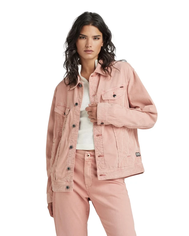 G-Star Women's Oversized Western Jacket, Pink (rainbow light dusty rose gd D22579-C436-G041), L