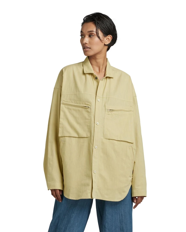 G-Star Women's Chest Pocket Overshirt , Green (leek green D22913-D187-D613), S