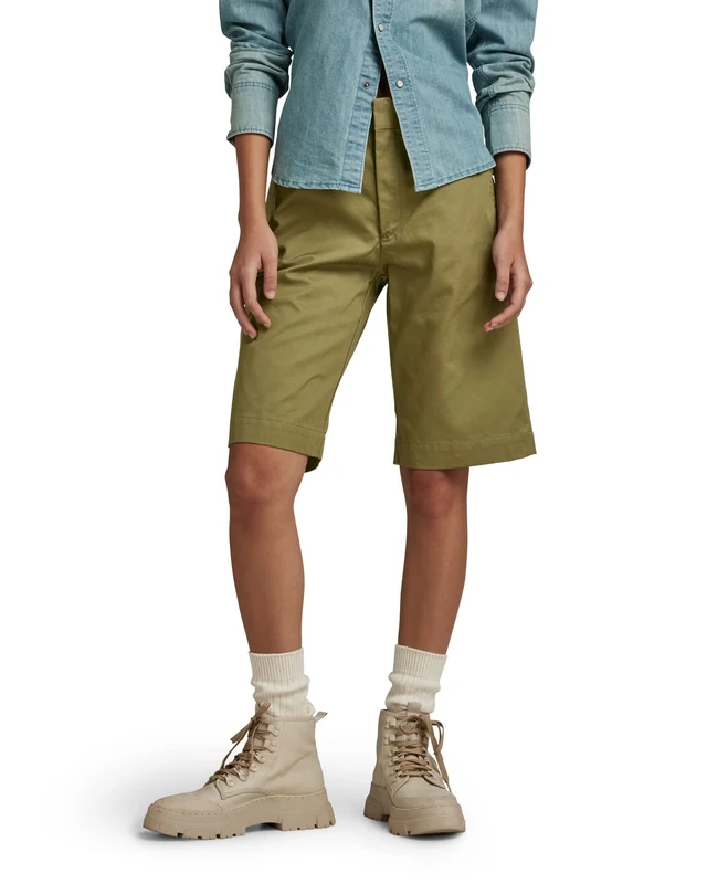 G-Star Women's Chino Bermuda Shorts, Green (smoke olive D22900-C962-B212), 29 - Image 1