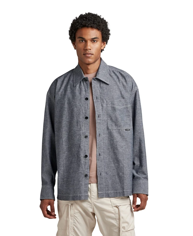 G-Star Men's Boxy Fit Shirt , Multicolour (salute/milk D23007-D123-D851), S