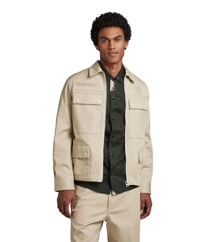 G-Star Men's 4 Pocket Zip Jacket, Beige (dk brick D22941-C900-1214), XL
