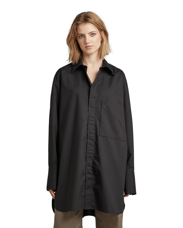 G-Star Women's Oversized Boyfriend Shirt , Black (dk black D22492-D308-6484), M