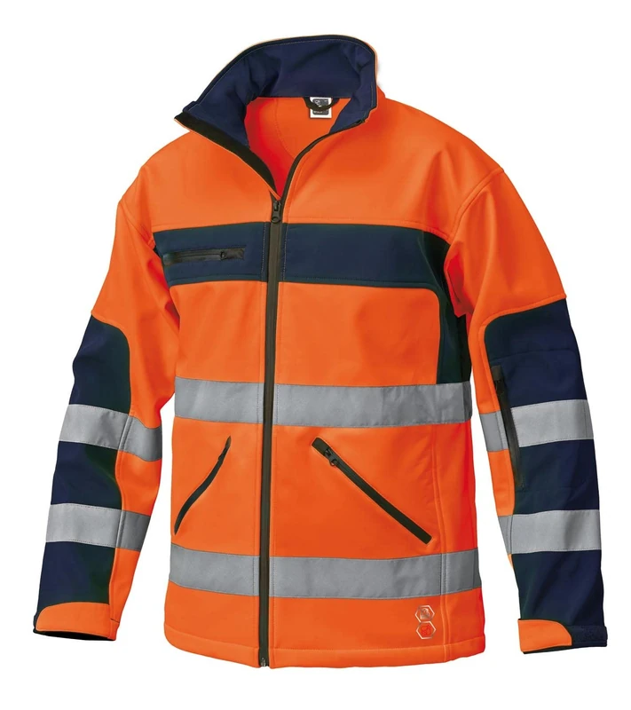 Siggi Group Men's High Visibility Softshell Jacket, Orange, S