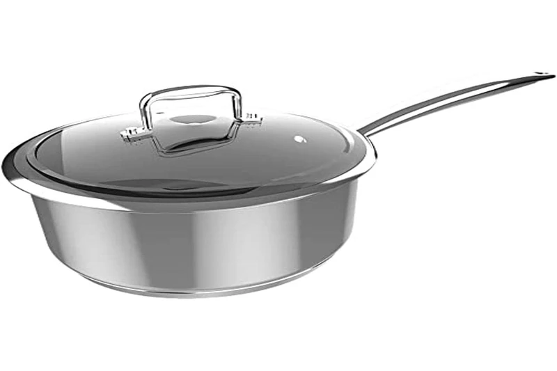 Cecotec Classy 16 Pot Steel Polka Saucepan, Diameter 16 cm, Capacity 1.3 L, Stainless Steel 18/10, Non-Stick Coating, Riveted Handle, Glass Lid, Suitable for All Kitchens