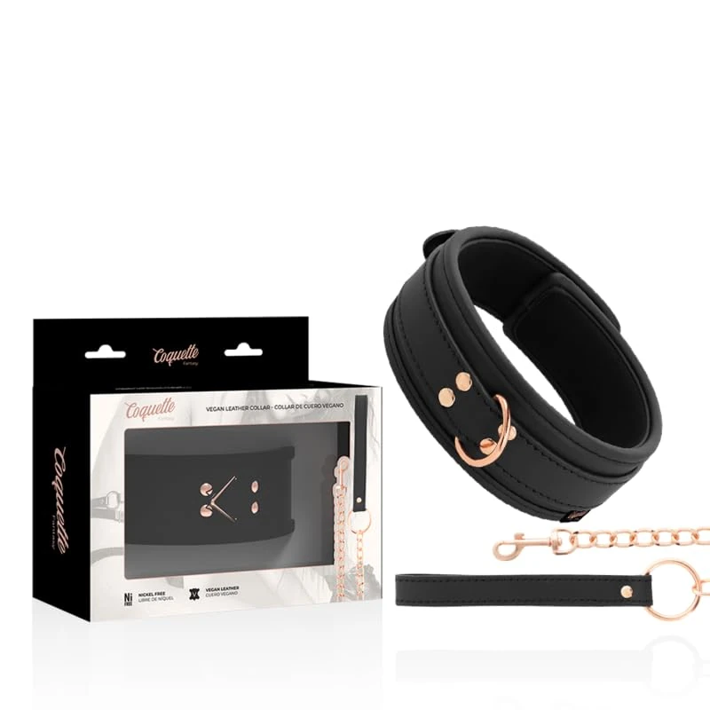 COQUETTE FANTASY COLLAR CUERO VEGANO CON CORREA - Image 1
