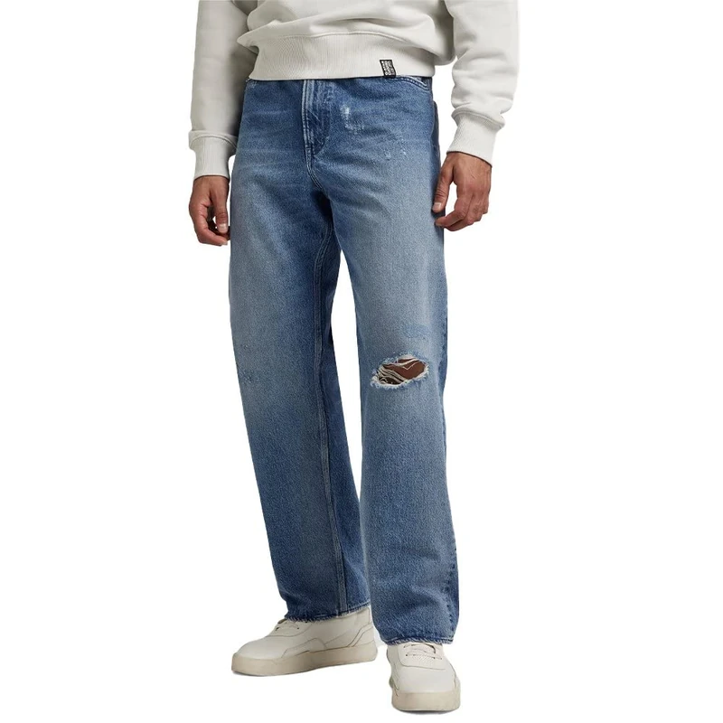 G-Star Women's Type 89 Loose Jeans, Blue (sun faded ripped air force blue D21081-C967-D899), 28W / 32L
