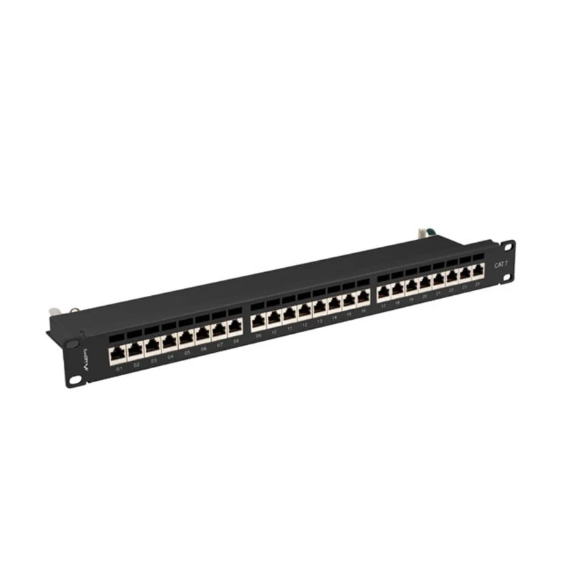 Lanberg Patch Panel 24 Port 1U Cat.7 FTP Black PPS7-1024-B - Image 1
