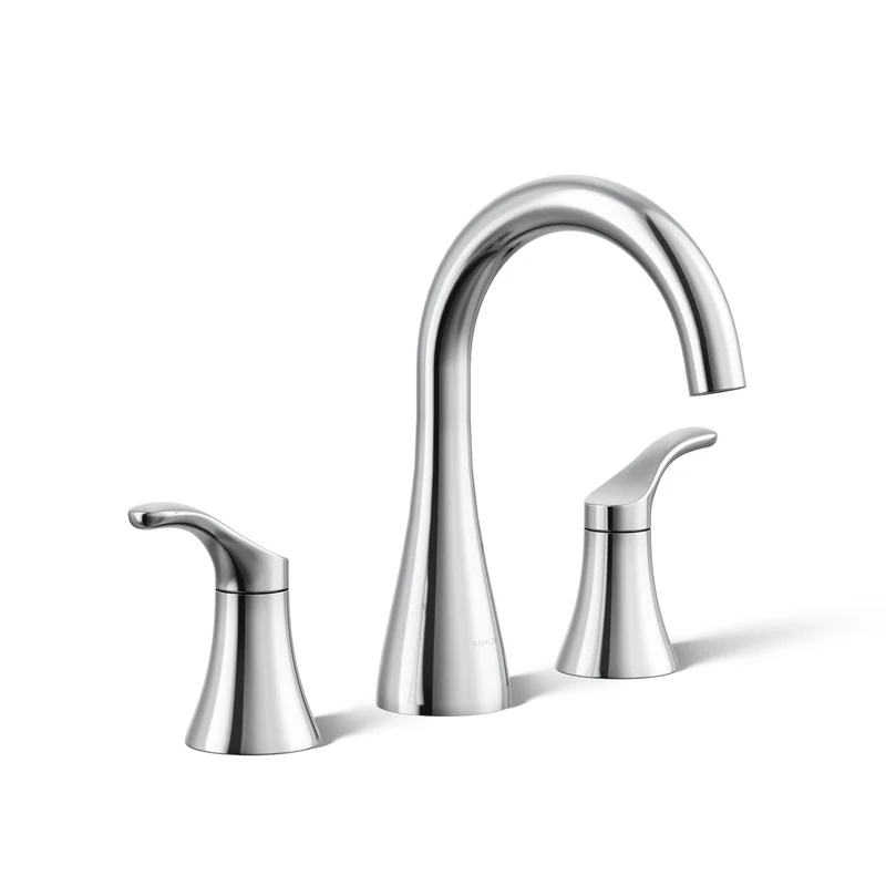 Kohler Simplice 27390-4-CP SIMPLICEWidespread Bathroom Sink Faucet, 1.2 GPM, Polished Chrome