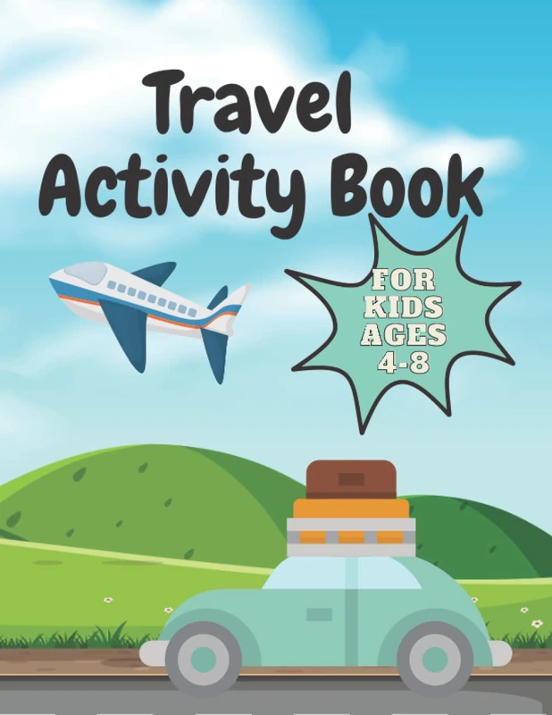 Travel Activity Book for Kids ages 4-8