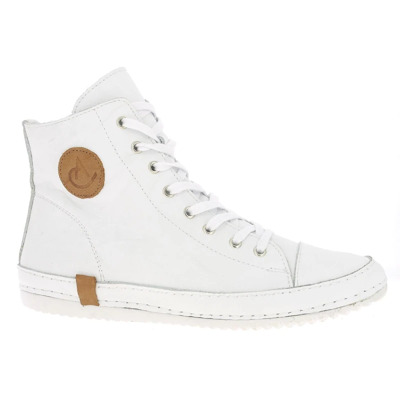 Andrea Conti 0025902 Women's Ankle Boots High Top Trainers Casual with Highlights, White, 5 UK