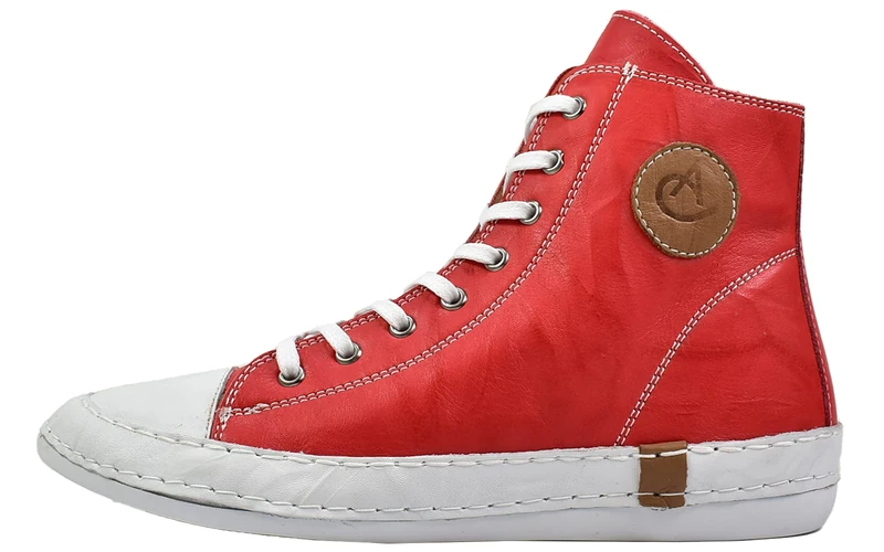 Andrea Conti Women's Trainers Sneaker, red, 3.5 UK