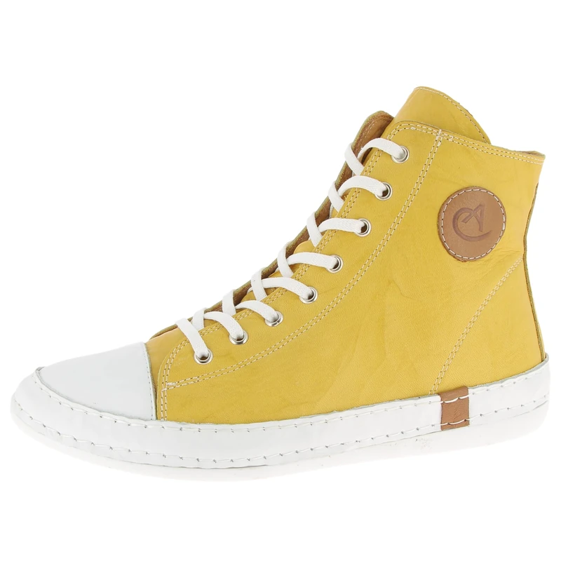 Andrea Conti Women's Trainers Sneaker, Yellow, 5 UK