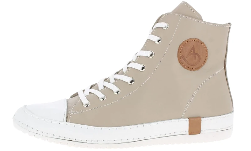 Andrea Conti 0025902 Women's Ankle Boots High Top Trainers Casual with Highlights, Gray, 6 UK