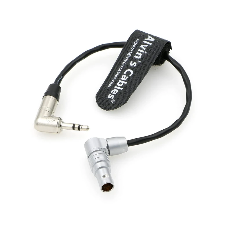 Timecode-Cable for Red Komodo Tentacle Sync 3.5mm TRS Right-Angle to Rotatable Right-Angle EXT 9-Pin Male 20CM| 7.87 Inches Alvin's Cables
