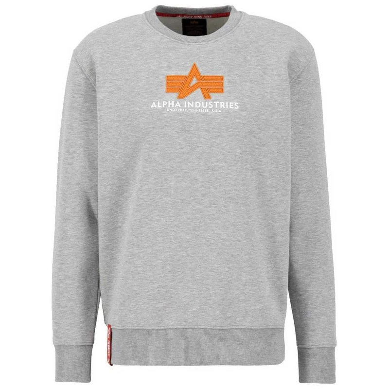 Alpha Industries Basic Sweater Rubber Sweatshirt for Men Grey Heather