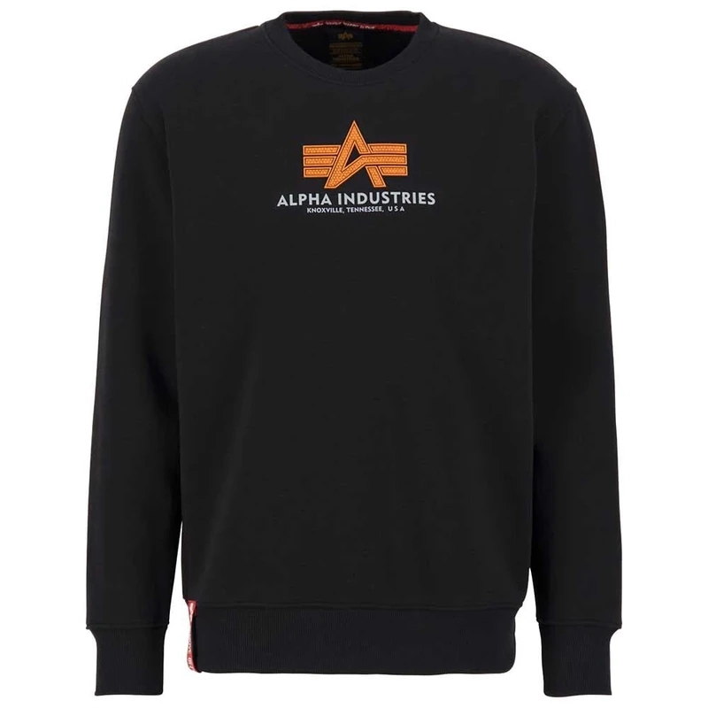 Alpha Industries Basic Sweater Rubber Sweatshirt for Men Black