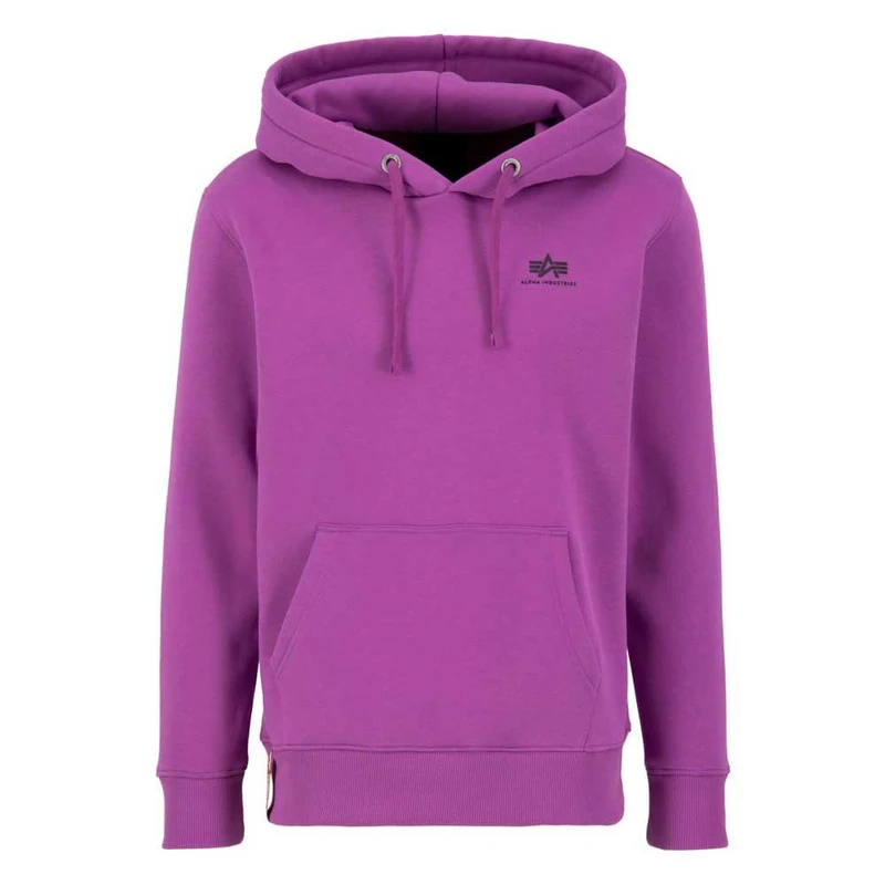 Alpha Industries Basic Hoody Small Logo Hooded Sweat for Men Dark Magenta