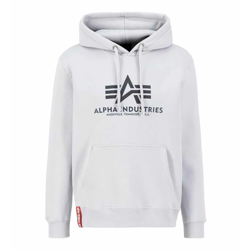 Alpha Industries Basic Hoody Rainbow Ref. Print Hooded Sweat for Men Pastel Grey