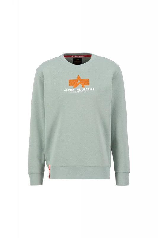 Alpha Industries Basic Sweater Rubber Sweatshirt for Men Dusty Green - Image 1
