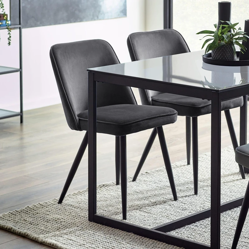 Julian Bowen Set Of 2 Burgess Dining Chairs - Grey